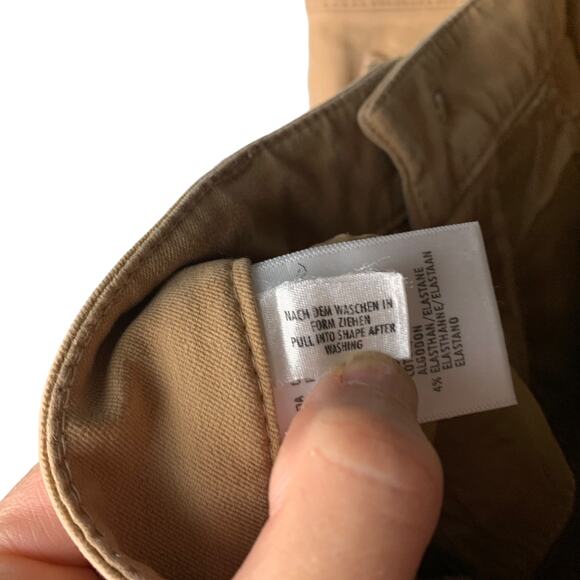 ESCADA Pants Womens 12 Light Brown Straight Leg Cotton Jeans Mid-Rise Stretch - Picture 10 of 11